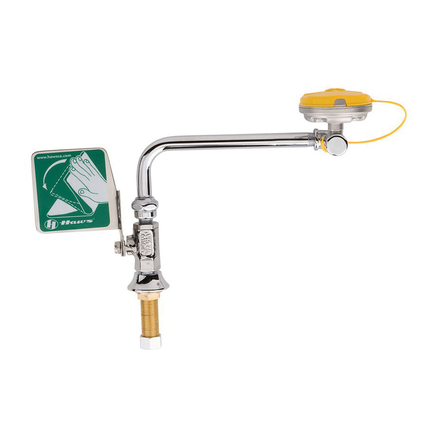 Haws AXION 7612LH MSR Eye/Face Wash, Sink Mount, Push Handle Operation, ANSI Z358.1