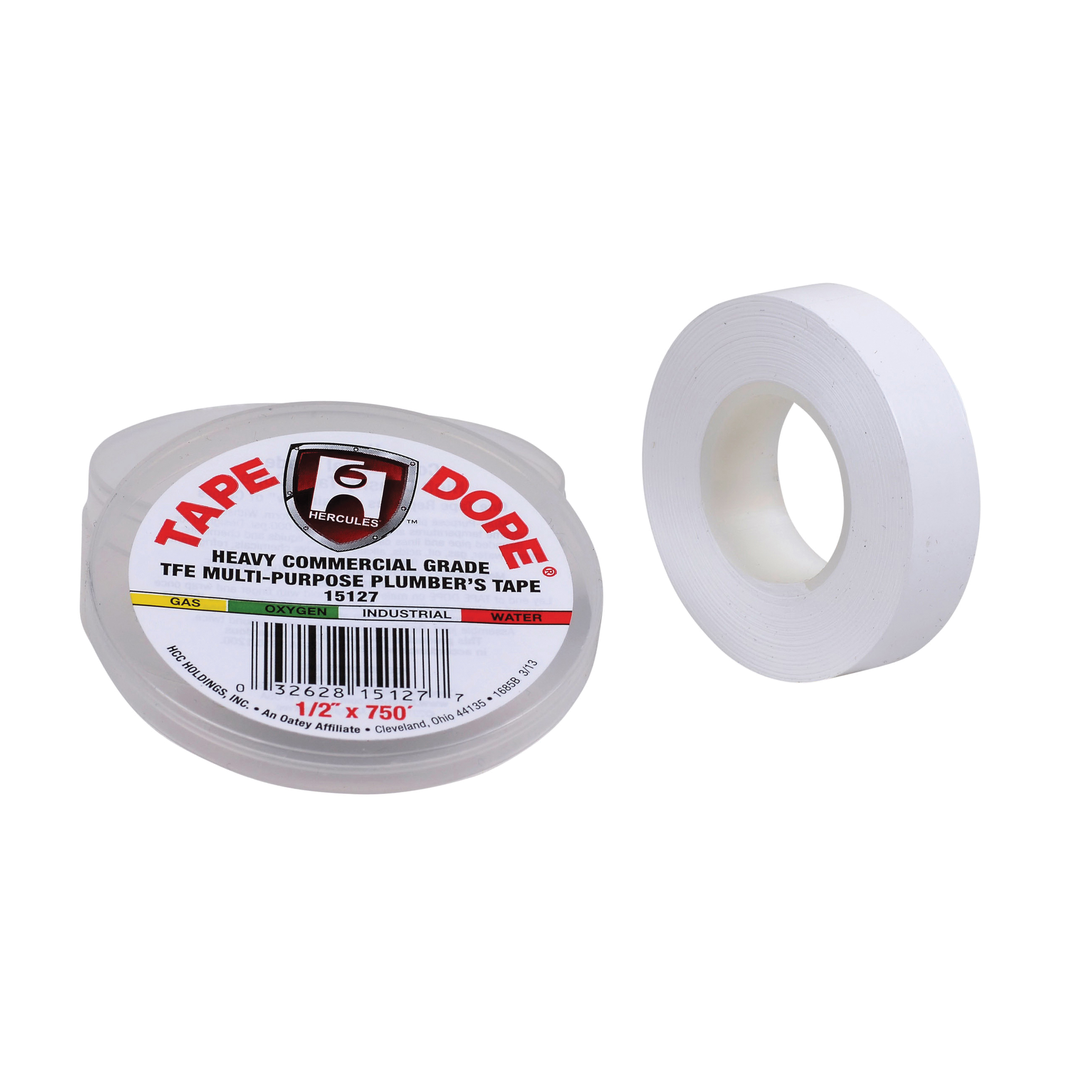 Hercules Tape Dope 15127 Pipe Joint Tape, 500 in L x 3/4 in W, PTFE