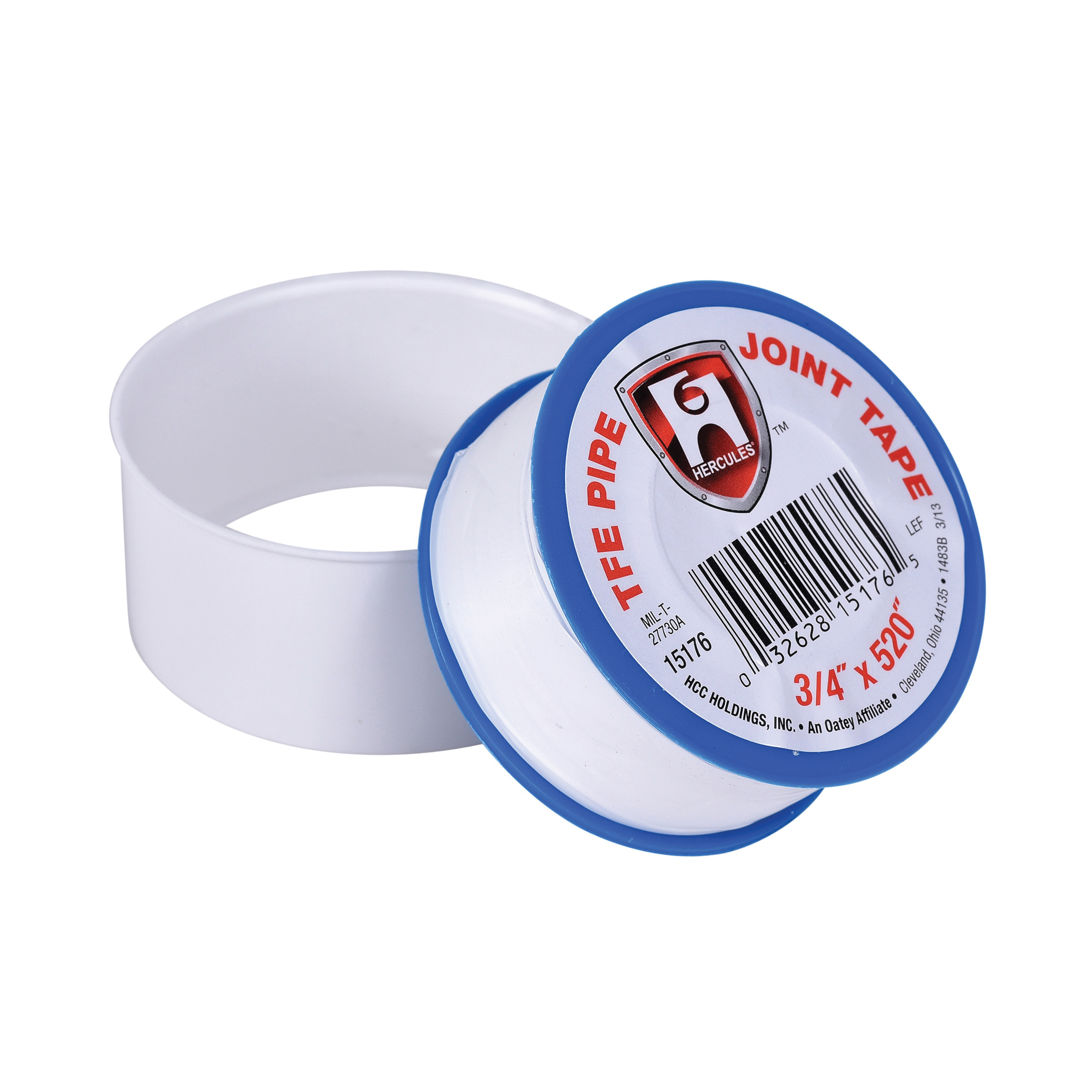 Hercules 15176 Pipe Joint Tape, 1296 in L x 1/2 in W, PTFE, Import