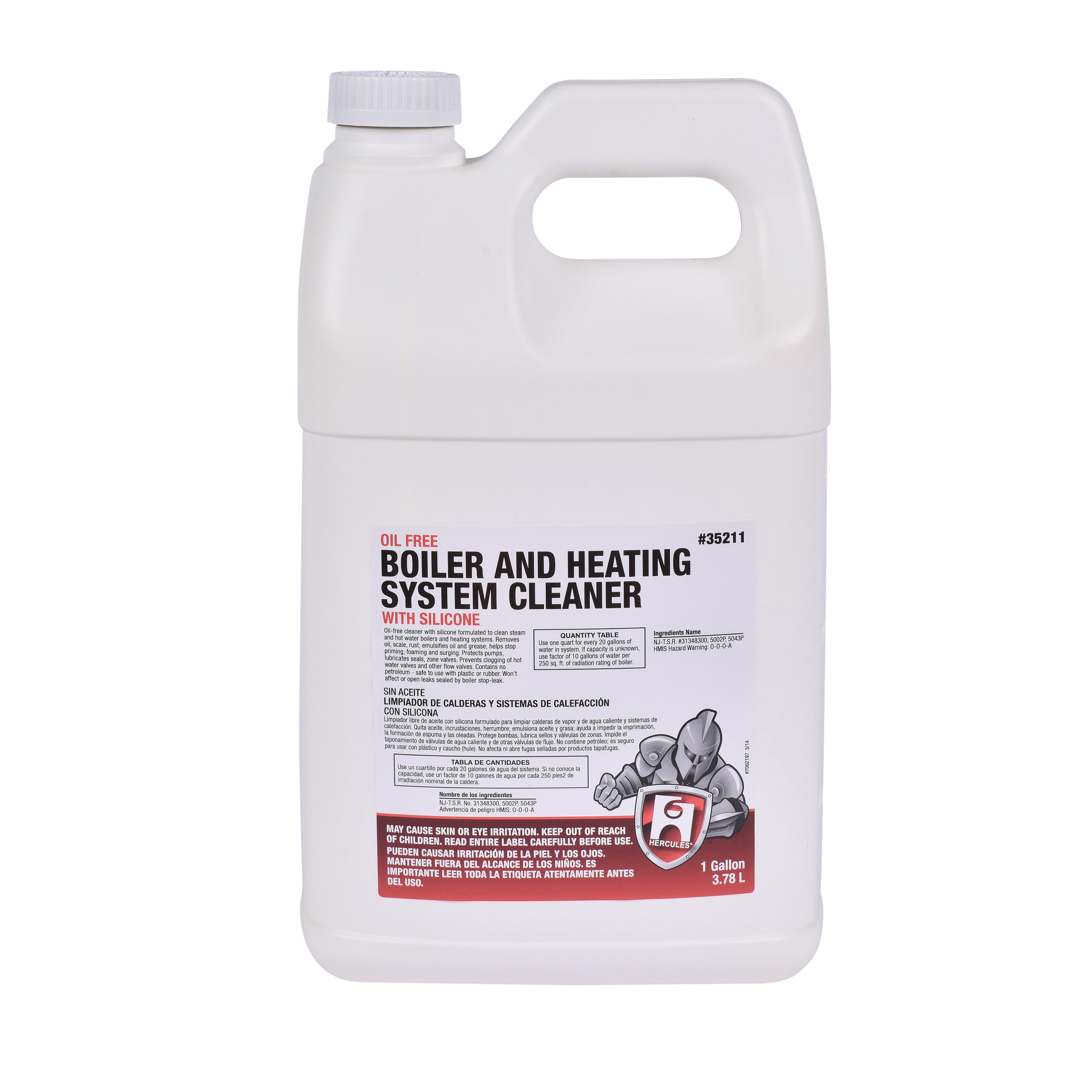 Hercules 35211 Boiler and Heating System Cleaner, 1 gal, Liquid Form, Yellow, Slight Odor/Scent