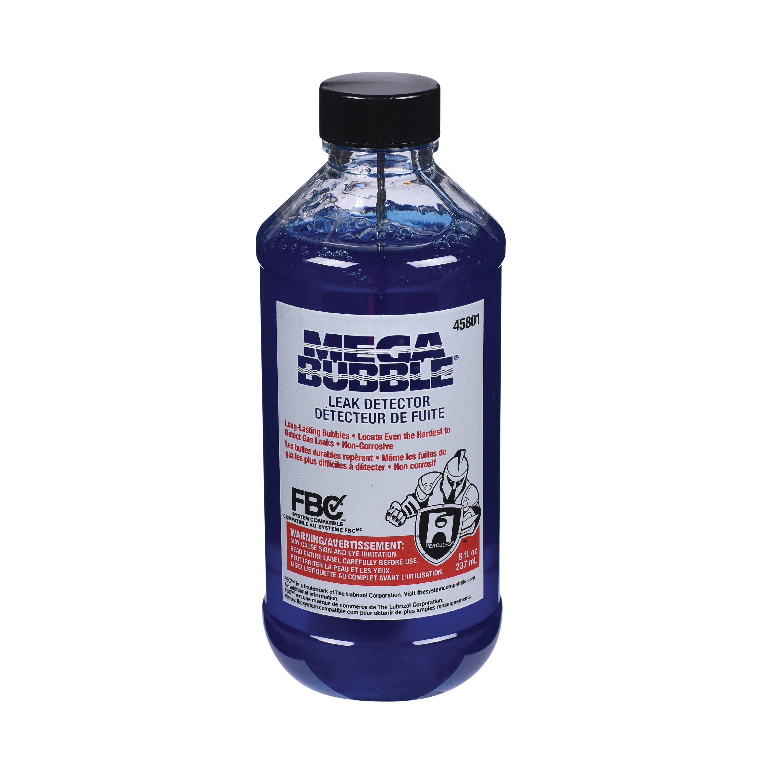 Hercules 45801 Leak Detector, 8 oz Bottle, Liquid Form, Blue, Odorless Odor/Scent