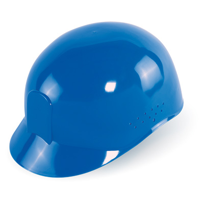 Bullhead Safety Head Protection Blue Vented Bump Cap With Four-Point Slide Lock Suspension One Size