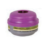 Honeywell 75852P100L N Series Cartridge With ESLI for Mercury Vapor, For Use With Full or Half Mask Respirators, Class 1 Filter Class, Thread Connection, Magenta/Olive, Resists: Particulates