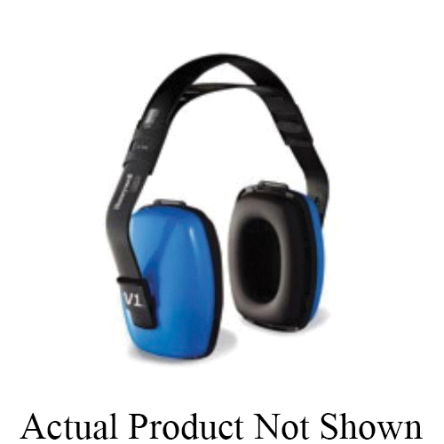 Howard Leight by Honeywell 1010925-H5 Viking V1 Headband Earmuffs, 25 dB Noise Reduction, Blue, Multi-Position Band Position, ANSI S3.19