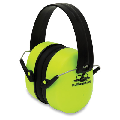 Bullhead Safety Hearing Protection Premium High-Visibility Foldable NRR 23 dB Earmuffs One Size