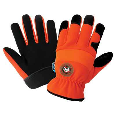 Hot Rod Gloves High-Visibility Orange, Low Temperature, Insulated, Waterproof, Synthetic Leather Palm Performance Gloves with a Spandex Back 10(XL)