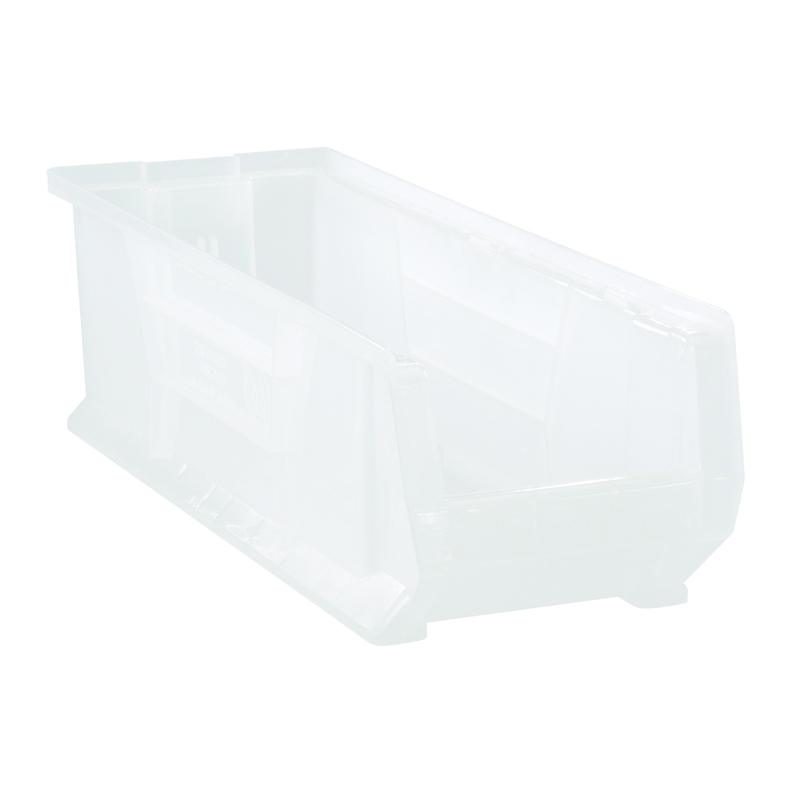 HULK QUS950CL Heavy Duty Stackable Container, 23-7/8 in L x 8-1/4 in W x 7 in H, 0.6 cu-ft, Clear