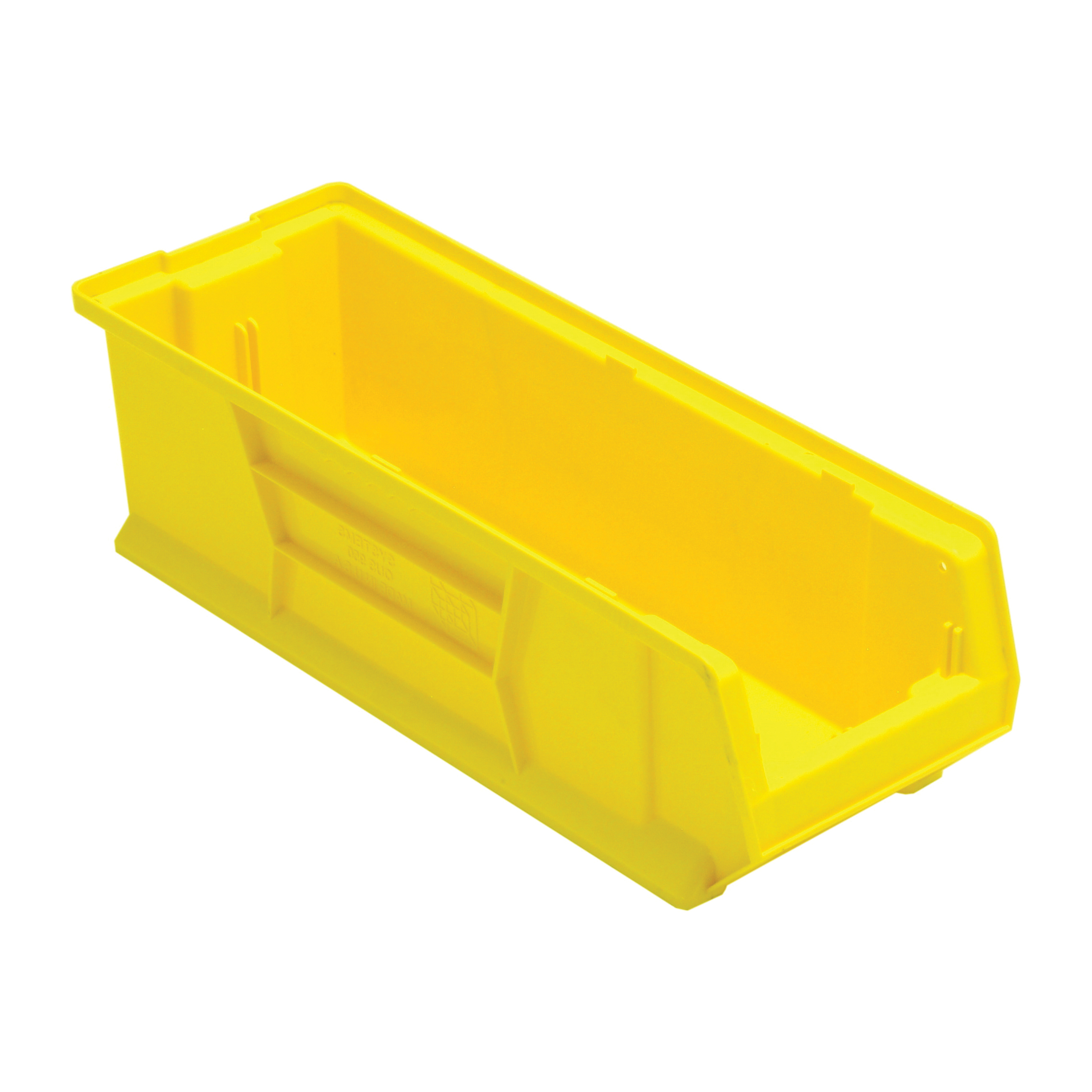 HULK QUS950YL Heavy Duty Stackable Container, 23-7/8 in L x 8-1/4 in W x 7 in H, 0.6 cu-ft, Yellow