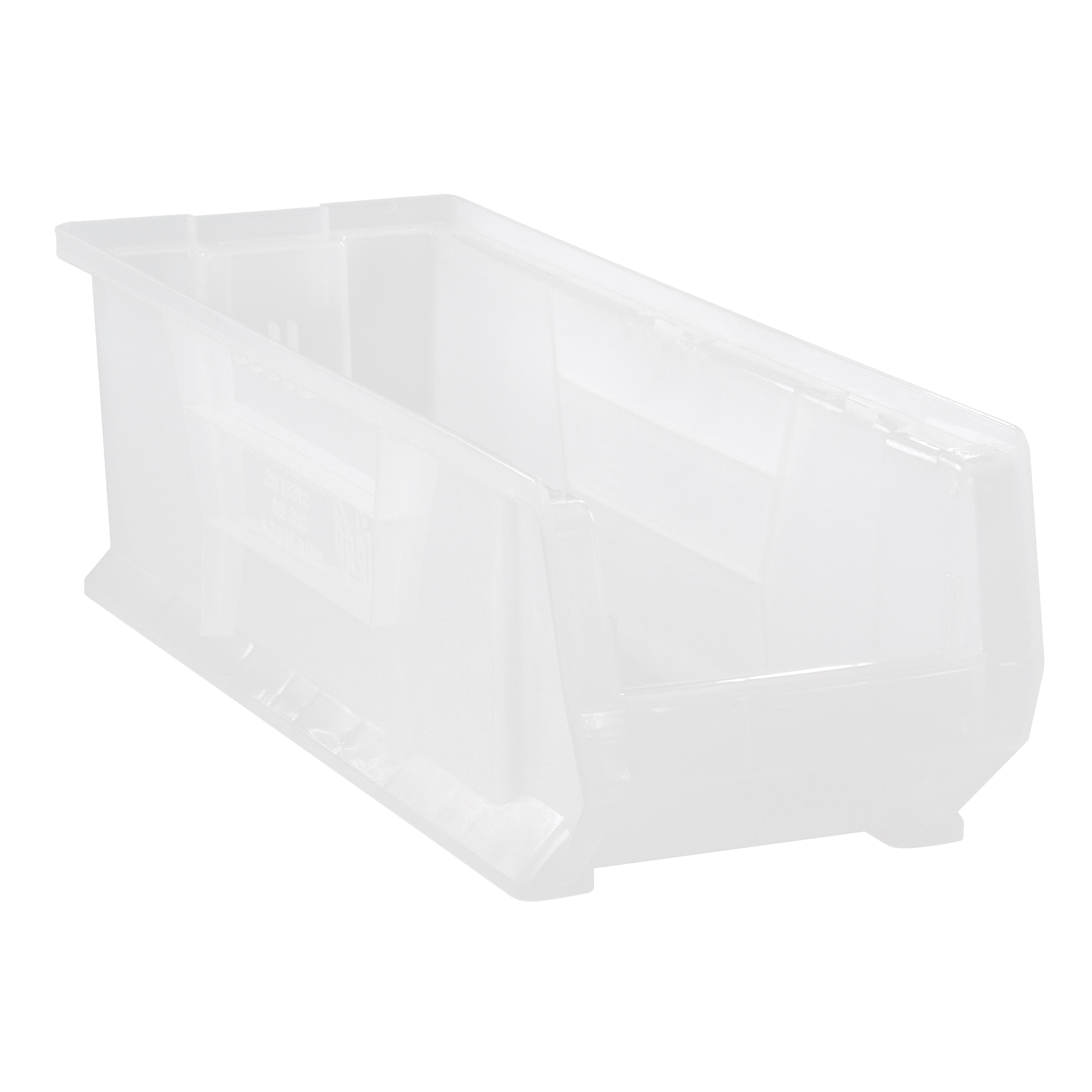 HULK QUS951CL Heavy Duty Stackable Container, 23-7/8 in L x 8-1/4 in W x 9 in H, 0.77 cu-ft, Clear
