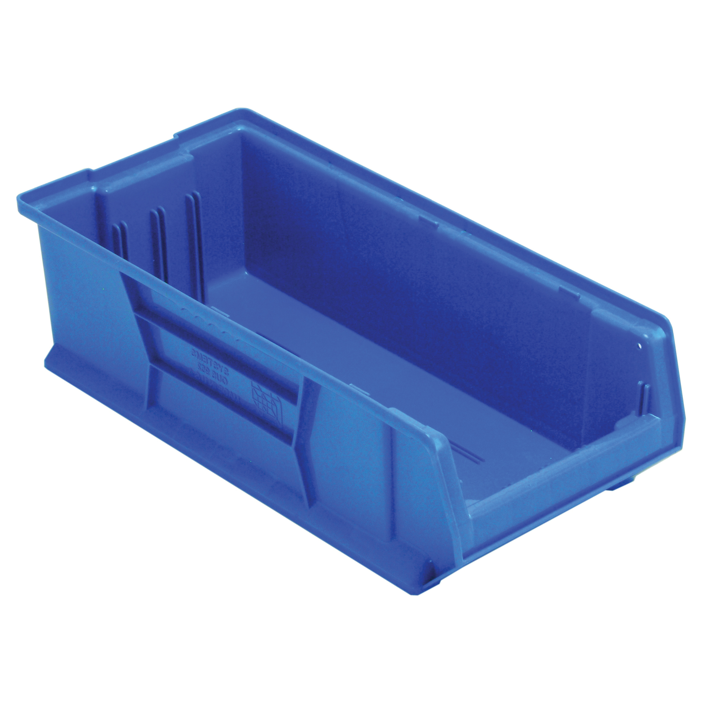 HULK QUS952BL Heavy Duty Stackable Container, 23-7/8 in L x 11 in W x 7 in H, 0.8 cu-ft, Blue
