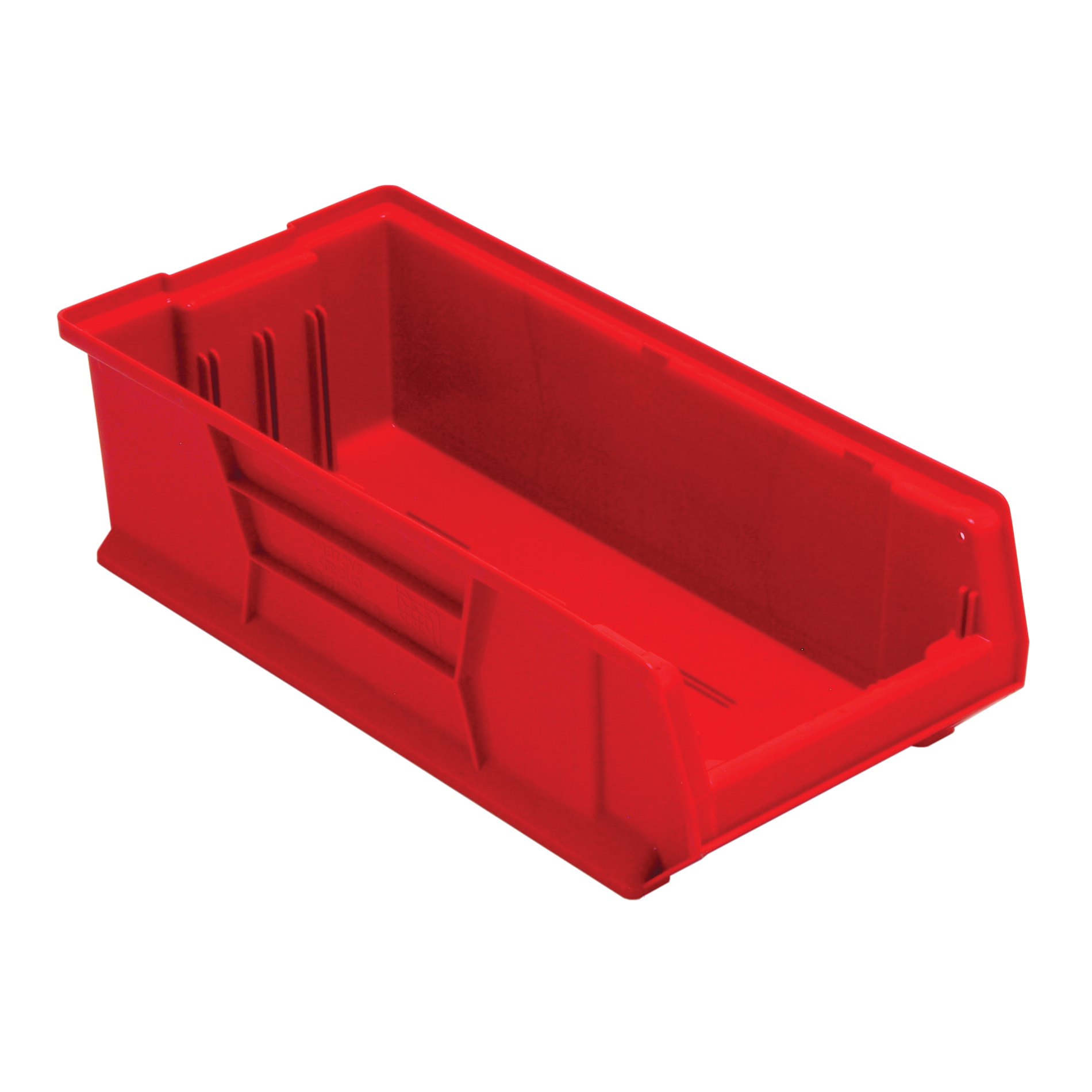 HULK QUS952RD Heavy Duty Stackable Container, 23-7/8 in L x 11 in W x 7 in H, 0.8 cu-ft, Red