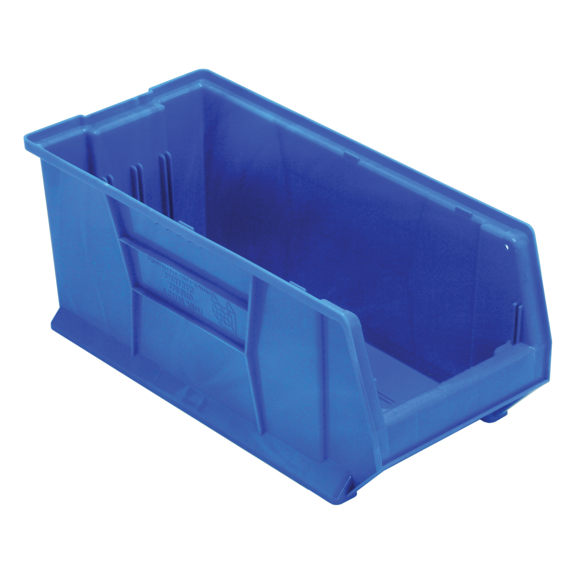 HULK QUS953BL Heavy Duty Stackable Container, 23-7/8 in L x 11 in W x 10 in H, 1.52 cu-ft, Blue