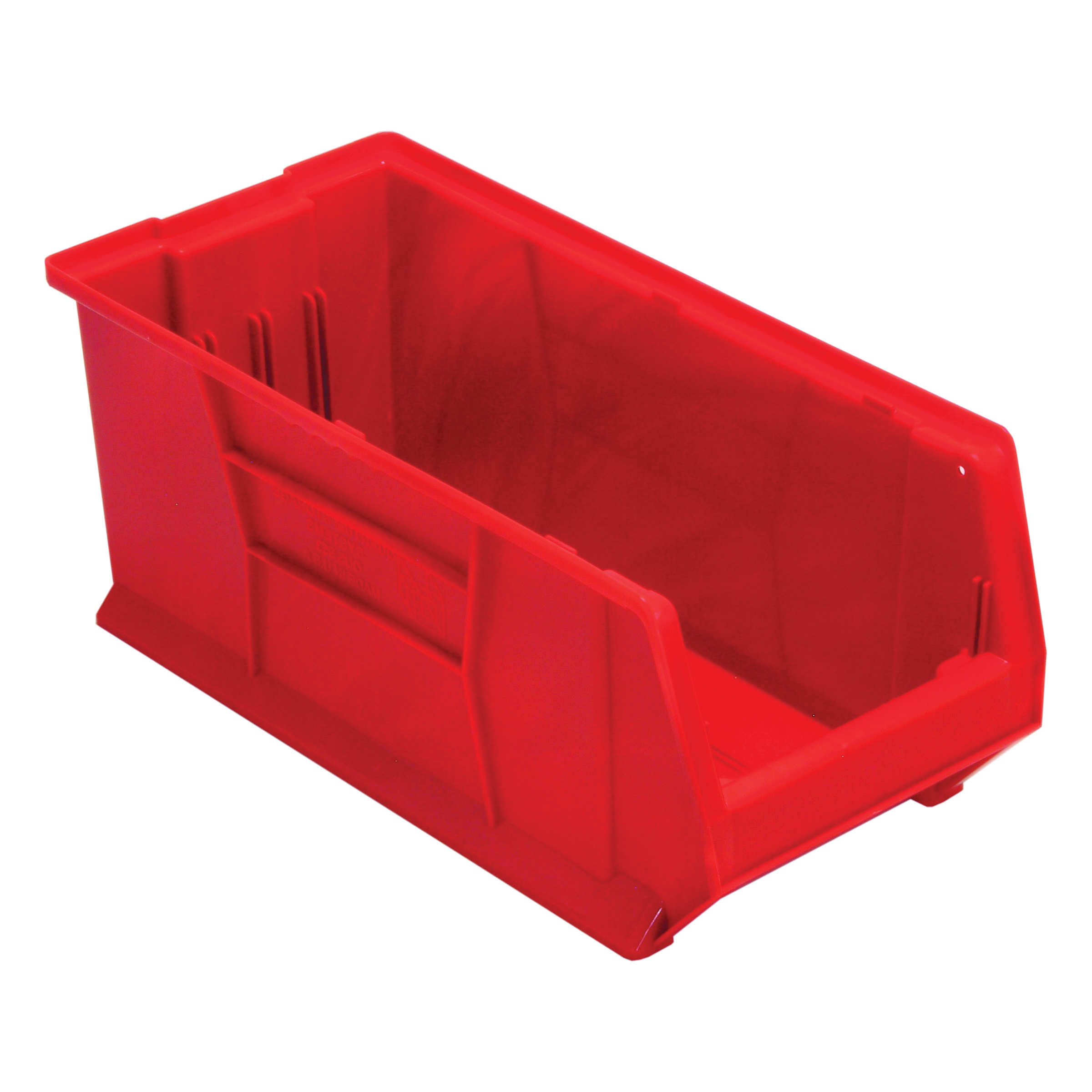 HULK QUS953RD Heavy Duty Stackable Container, 23-7/8 in L x 11 in W x 10 in H, 1.52 cu-ft, Red