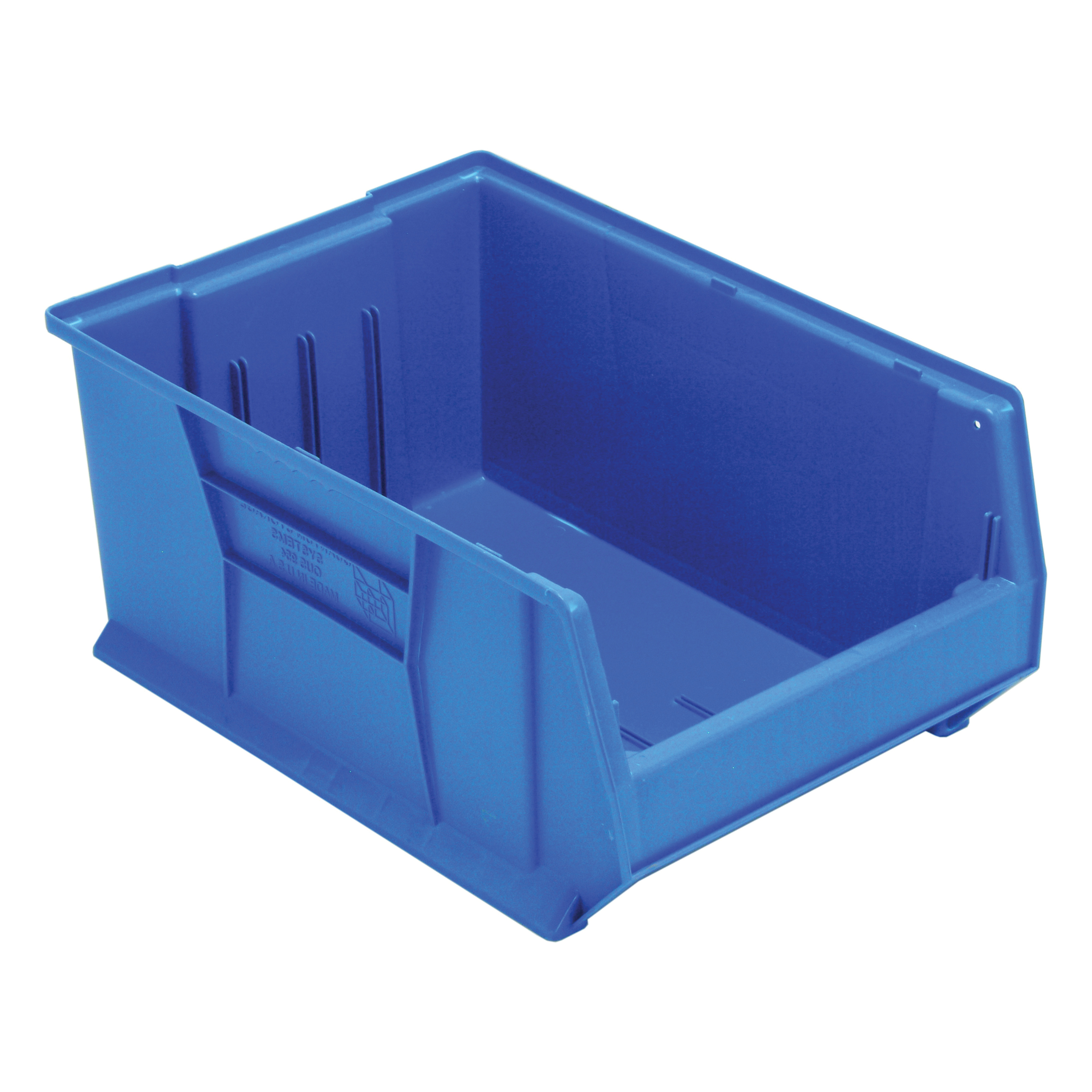 HULK QUS954BL Heavy Duty Stackable Container, 23-7/8 in L x 16-1/2 in W x 11 in H, 2.51 cu-ft, Blue