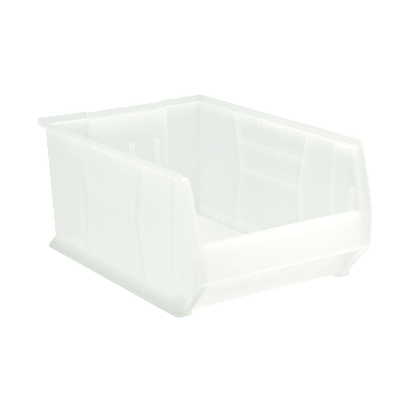 HULK QUS954CL Heavy Duty Stackable Container, 23-7/8 in L x 16-1/2 in W x 11 in H, 2.51 cu-ft, Clear