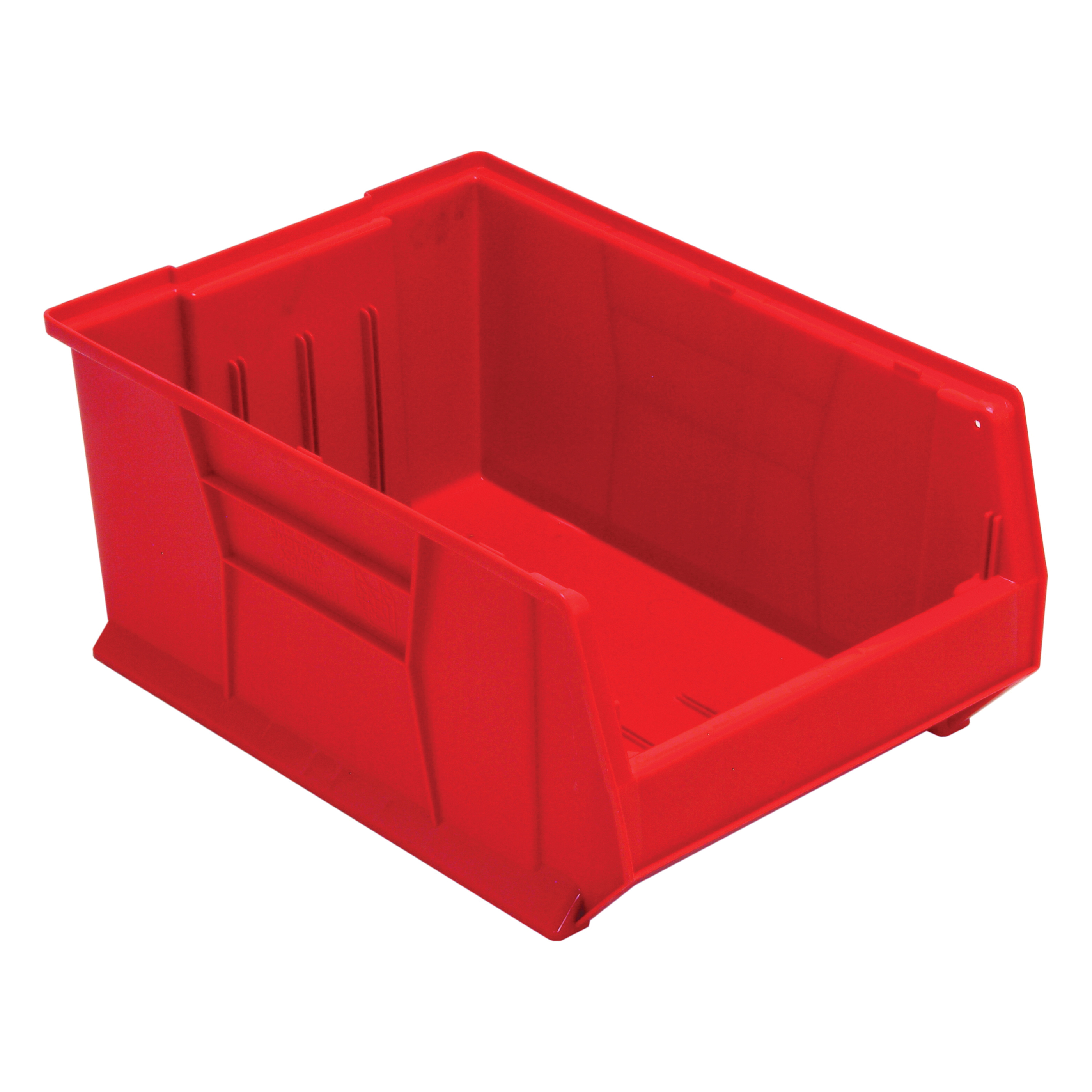 HULK QUS954RD Heavy Duty Stackable Container, 23-7/8 in L x 16-1/2 in W x 11 in H, 2.51 cu-ft, Red