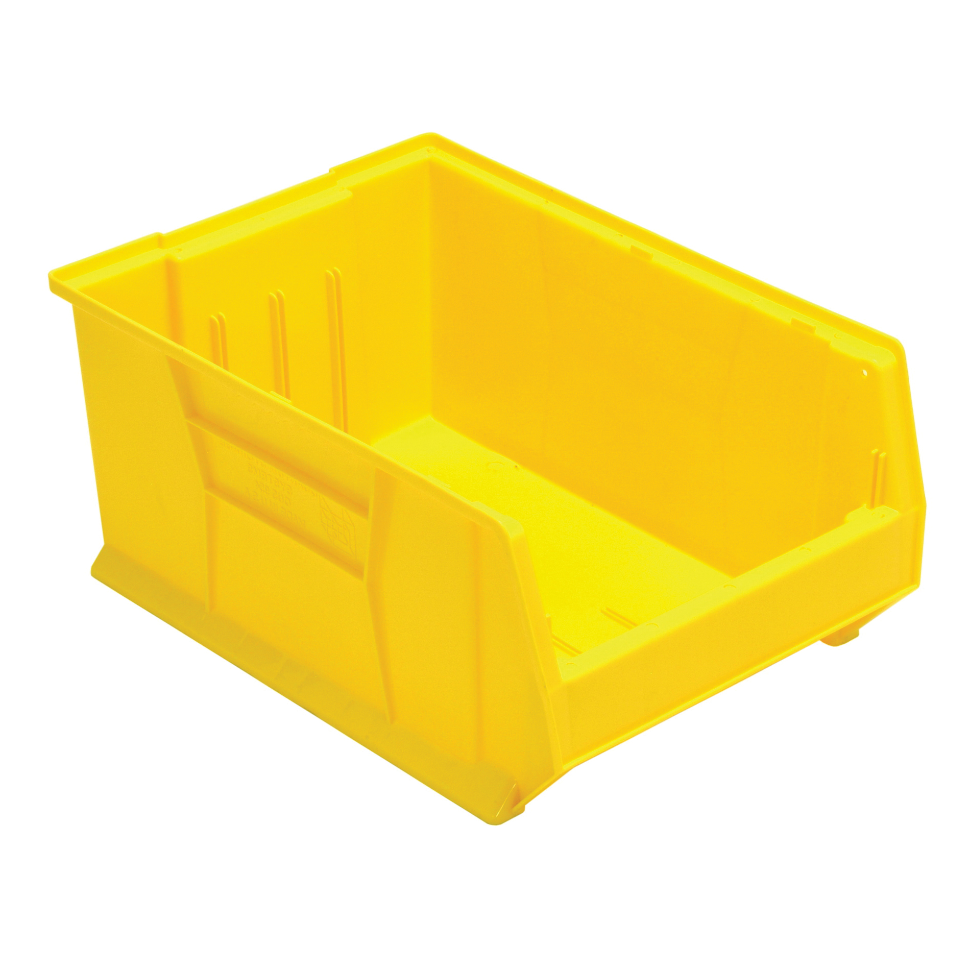 HULK QUS954YL Heavy Duty Stackable Container, 23-7/8 in L x 16-1/2 in W x 11 in H, 2.51 cu-ft, Yellow