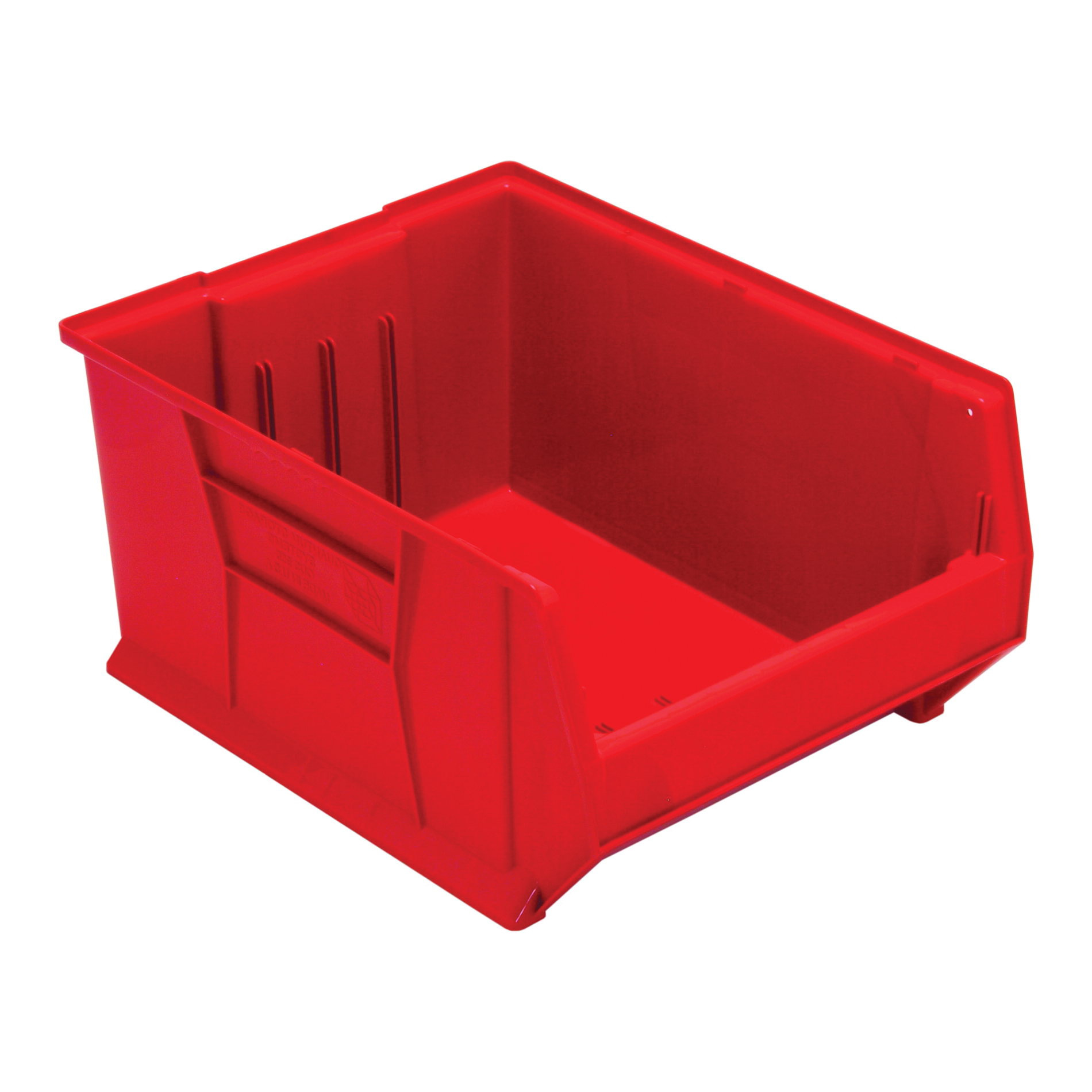 HULK QUS955RD Heavy Duty Stackable Container, 23-7/8 in L x 18-1/4 in W x 12 in H, 2.27 cu-ft, Red