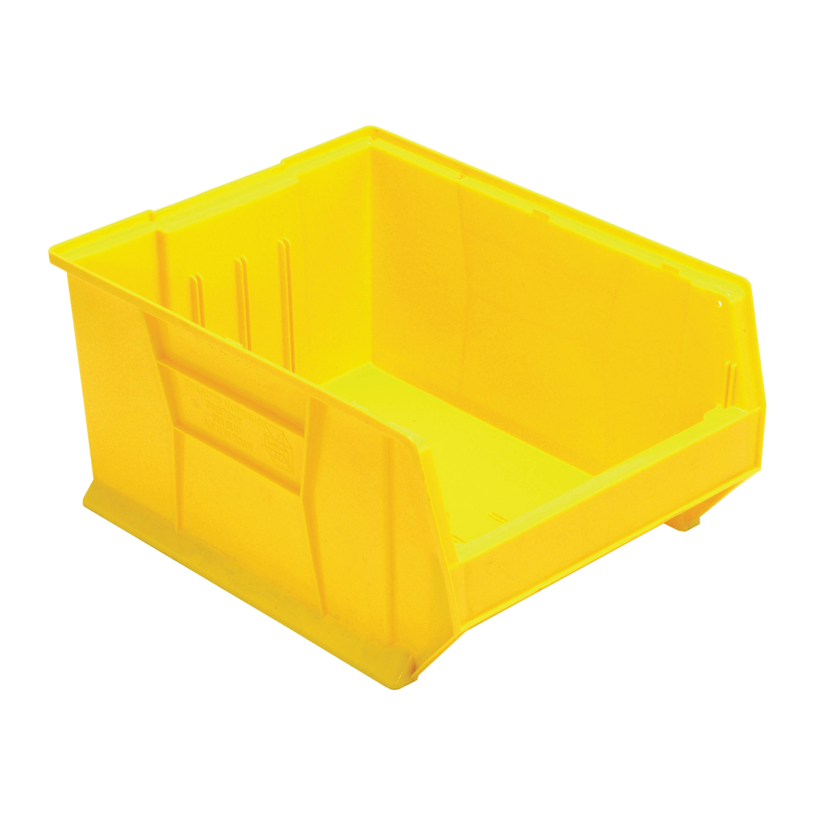 HULK QUS955YL Heavy Duty Stackable Container, 23-7/8 in L x 18-1/4 in W x 12 in H, 2.27 cu-ft, Yellow