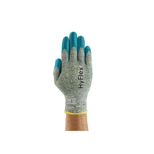 HyFlex 11-501-10 Medium Duty Cut-Resistant Industrial Gloves, SZ 10 in, Foam Nitrile Coating, Knit Wrist Cuff, ANSI Cut-Resistance Level: A5, ANSI Puncture-Resistance Level: 3