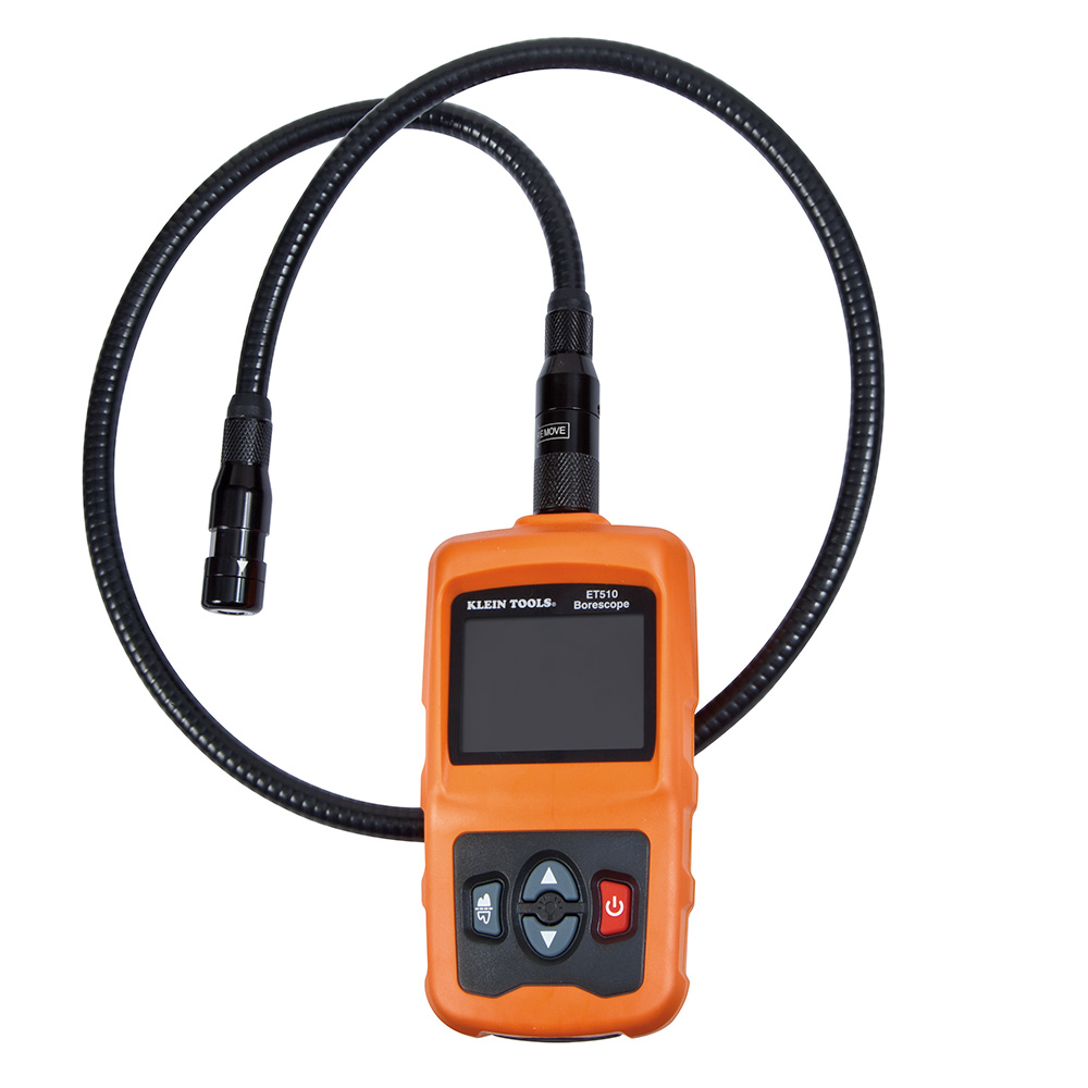 Klein ET510 Borescope, 3 ft L Probe, LCD Display