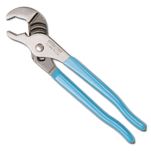 Channellock 422 Groove Joint Plier, 1-1/2 in Nominal, 1.12 in L x 0.47 in THK 1080 High Carbon Steel V-Shape Jaw, 9-1/2 in OAL