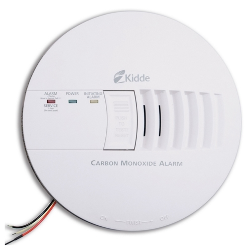 Kidde 21006406 Interconnectable Wire-In Carbon Monoxide Alarm, Electrochemical Sensor, Alkaline Battery, 85 dB at 10 ft