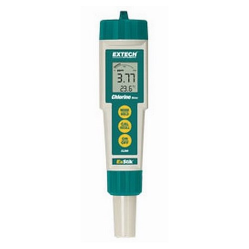 Extech ExStik CL200 Digital Waterproof Chlorine Meter, 23 to 194 deg F Operating