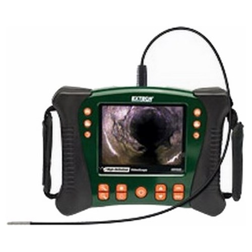 Extech HDV610 Handheld High Definition Videoscope Kit With 1 m Flexible Cable, 10 Pieces, Plastic, Green