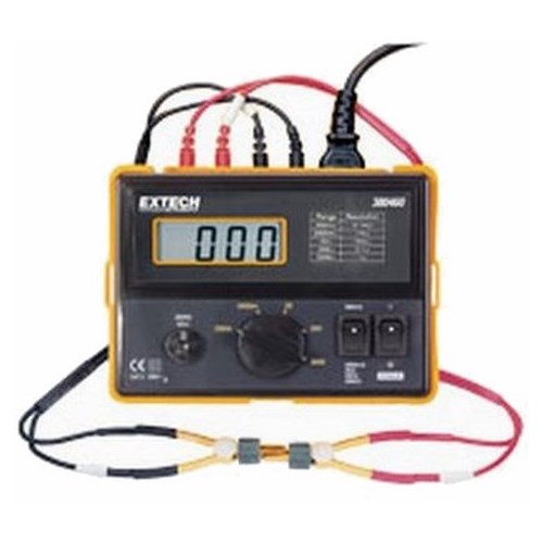 Extech 380460 Compact Portable Precision Milliohm Meter, 3.2 to 3.8 VDC Earth, LCD Display, 110 VAC