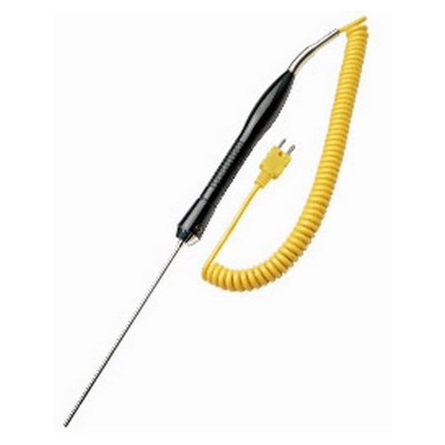 Extech 881605 Type K General Purpose High Temperature Probe With Sub-Miniature Connector, -40 to 1472 deg F, -40 to 800 deg C, 0.126 in Dia x 6 in L, +/-0.4 deg F, +/- 0.2 deg C, 77 in