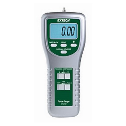 Extech 475040 Digital Force Gauge, 0.05 to 176 oz/1 to 5000 g/0.01 to 49 N, +/-0.4% Reading + 1 Digit