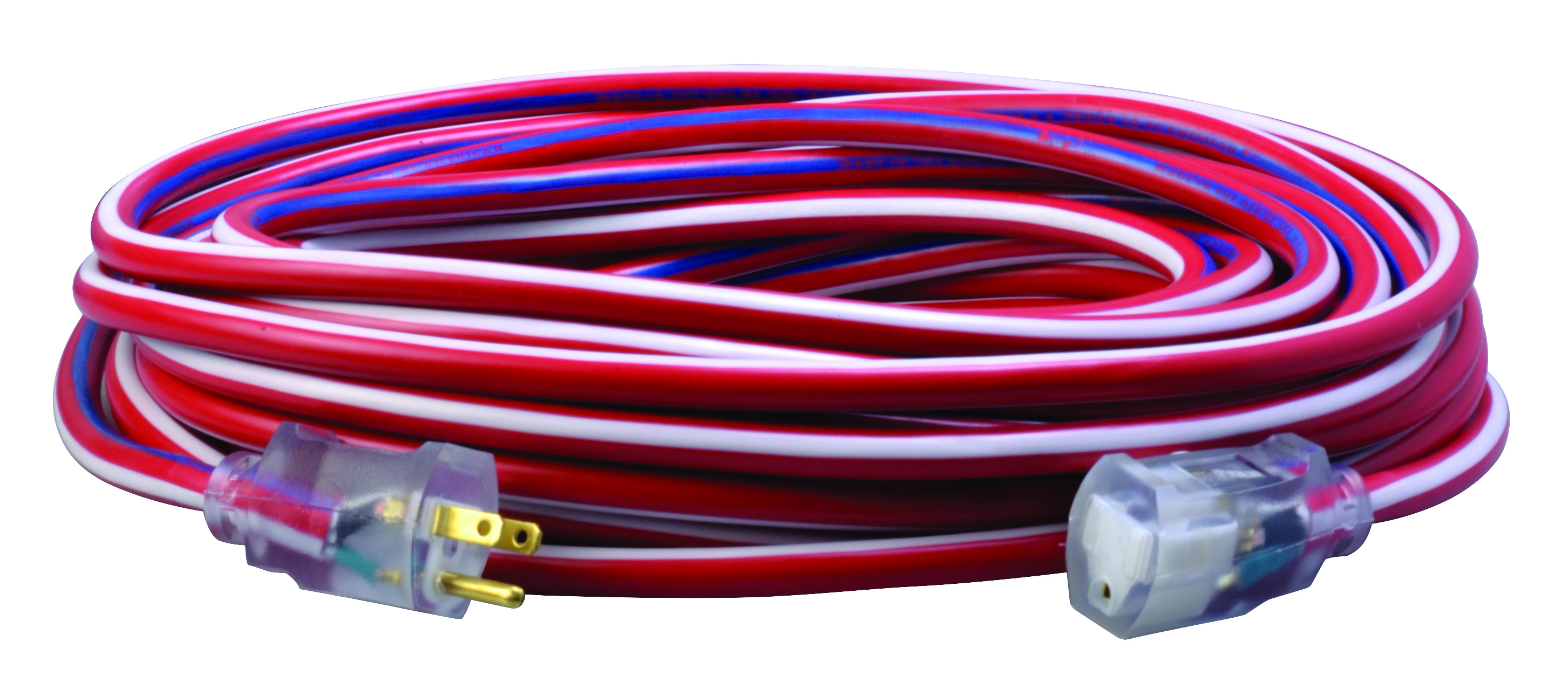 Southwire 2548SW0041 Type SJTW Heavy Duty Extension Cord With Lighted End, 125 VAC/15 A, 50 ft L Cord, 3 Conductors