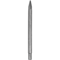 DeWALT DW5771 Bull Point Chisel, 3/4 in Hex x 21/32 in Round Spline Shank, For Use With Spline Demolition Hammer, Steel, Silver