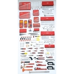 Proto Ergonomics J99712 Intermediate SAE Master Tool Set, J453441-8RD Rolling Cabinet Tool Storage, 1/4 in, 3/8 in, 1/2 in, 3/4 in Drive, 272 Pieces