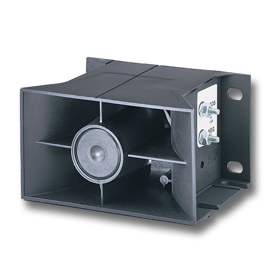 Federal Signal 253-012-048 Vehicular Back-Up Alarm With Ambient Noise Adjustment Technology, 12 to 48 VDC, 0.25 A, 82 to 107 dB at 4 ft, 91 to 120 dB at 1 m Sound