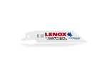 LENOX TOOLS 20490B424R Angled Tip Bi-Metal Straight Back Tapered Toothed Edge Universal Shank Reciprocating Saw Blade, 4 in L x 3/4 in W, 24 TPI, Steel Body