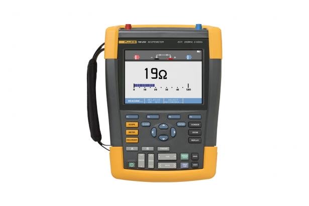 Fluke ScopeMeter FLUKE-190-202/AM 190 Series II Test Tool Oscilloscope, 200 MHz Bandwidth, Full Color LCD with Fast Update Rate Display, CAT III 1000 VAC/CAT IV 600 VAC