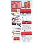 Proto Ergonomics J99702 SAE Starter Tool Set, J442742-7RD Rolling Cabinet Tool Storage, 1/4 in, 3/8 in, 1/2 in, 3/4 in Drive, 164 Pieces