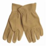 Klein 40023 General Purpose Gloves, Work, Gunn Cut Style, XL, Premium Cowhide, Natural Light Tan, Elastic/Shirred Cuff