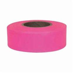 ipg 6881 Weather Resistant Flagging Ribbon, 1-3/16 in W x 50 yd L, Pink Glow, PVC