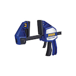 Irwin Quick-Grip 1964712 Heavy Duty One Handed Bar Clamp/Spreader, 12 in Clamping, 3-5/8 in D Throat, 9-1/4 to 20-7/8 in Spreading, Steel Bar