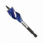 Irwin Speedbor 1866035 MAX SPEED Short Length Self-Feed Wood Drill Bit, 3/4 in Dia, 4 in OAL, 1-1/2 in L Tapered Flute, 1/4 in Shank