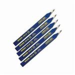 Irwin Strait-Line 66300 Carpenter Pencil, 7 in L, Blue, Flat Tip, Medium Lead, Oval Barrel