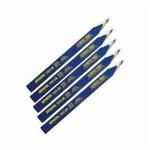 Irwin Strait-Line 66400 Carpenter Pencil, 7 in L, Blue, Flat Tip, Medium Lead, Oval Barrel