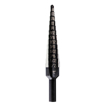 Irwin Unibit 10231 Step Drill Bit, 1/8 in Dia Min Hole, 1/2 in Dia Max Hole, 13 Steps, HSS, 13 Hole Sizes, 1/4 in Shank