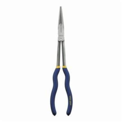 Irwin Vise-Grip 1773582 Long Reach Needle Nose Plier, Serrated Nickel Chromium Steel Jaw, 3 in L x 2-1/2 in W Jaw, 11 in OAL, 3/8 in W Tip