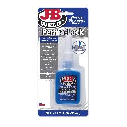 J-B Weld Perma-Lock 24236 Medium Strength Threadlocker, 36 mL Bottle, Liquid Form, Blue