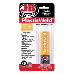 J-B Weld PlasticWeld 8237 Epoxy Putty, 2 oz Tube, Solid Form, Off-White, 1.793