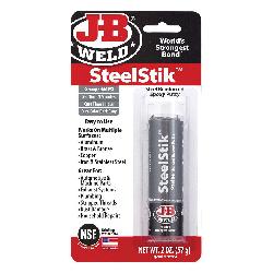 J-B Weld Steelstik 8267 Epoxy Putty, 2 oz Stick, Solid Form, Dark Gray, 2.247